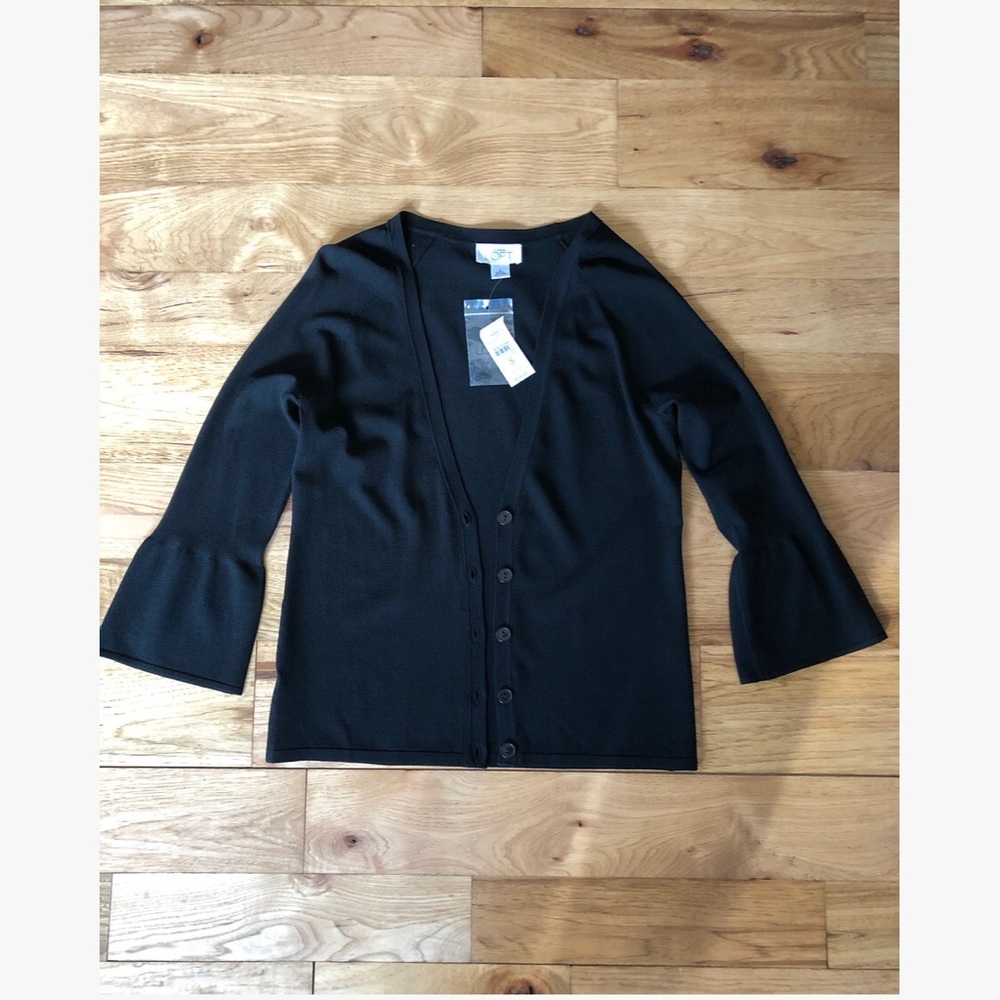 Ann Taylor Loft Black Cardigan Size Small